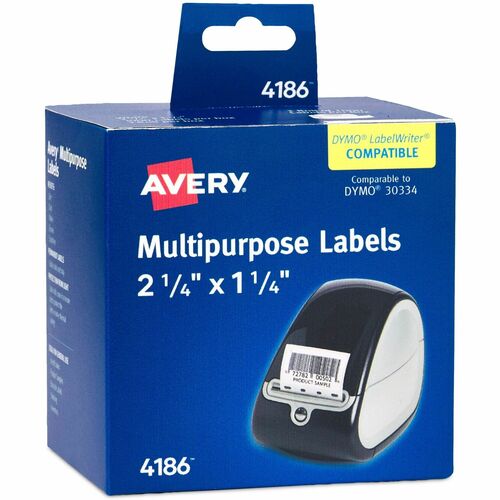 Avery  Labels, Thermal, Multipurpose, 2-1/4"x1-1/4", 1000/BX, White