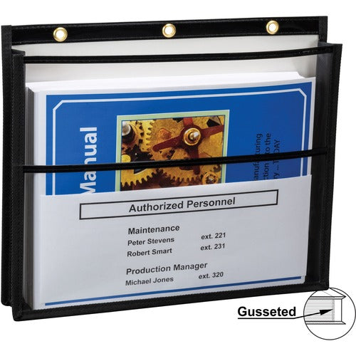C-Line  Shop Ticket Holder, 11-1/10"Wx13-1/10"Lx1/5"H, 10/BX, Black