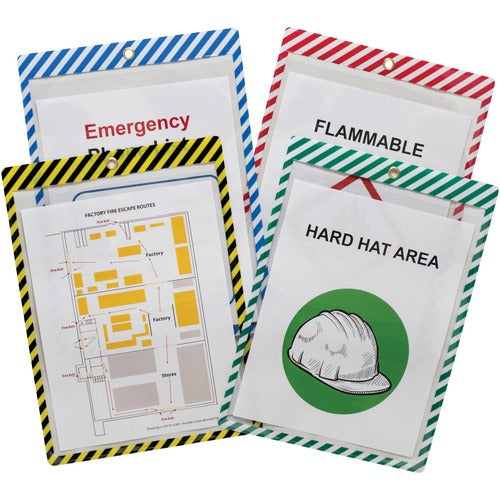 C-Line  Shop Ticket Holder, 9-3/4"Wx13-3/5"Lx1/10"H, 25/BX, Assorted