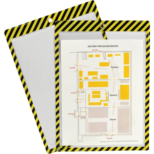 C-Line  Shop Ticket Holder, 9-3/4"Wx13-3/5"Lx1/10"H, 25/BX, BKYW