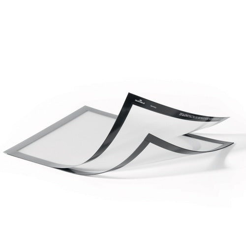 Durable Office Products  Note Sign Holder, f/ 8-1/2"Wx11"H Inserts, 2/PK, Silver