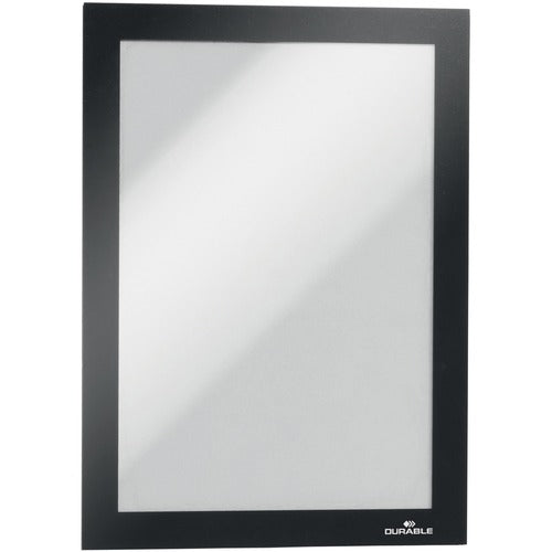 Durable Office Products  Sign Holder, f/ 5-1/2"Wx8-1/2"H Inserts, 2/PK, Black