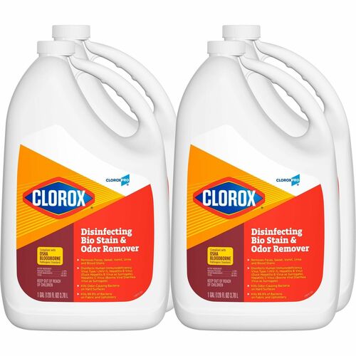 Clorox Company  Disinfecting Bio Stain and Odor Remover, 128 fl oz, 4/CT,TLT