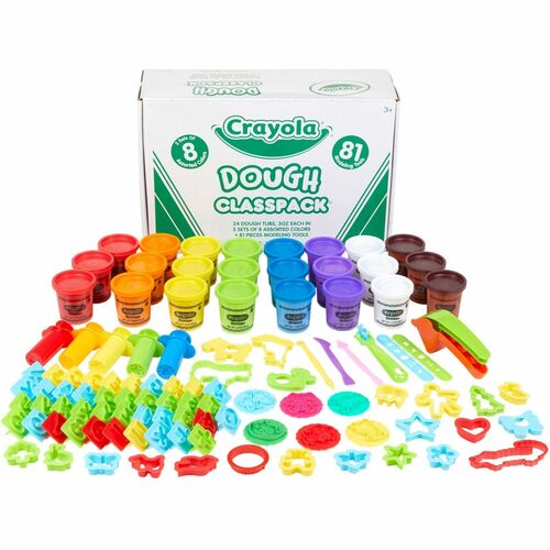 Crayola  Modeling Dough, w/Tools, Classpack, 72 oz, 24/BX, Assorted
