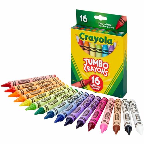 Crayola  Jumbo Crayons, Nontoxic, 16/PK, Assorted