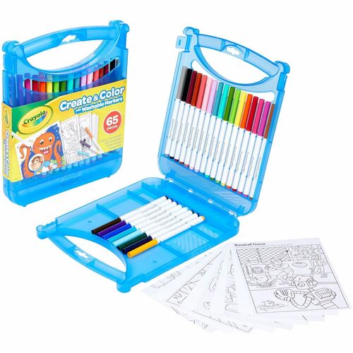Crayola  Art Kit, 65-Piece, 9-1/4"Wx11-3/10"Lx1-1/4"H, Assorted