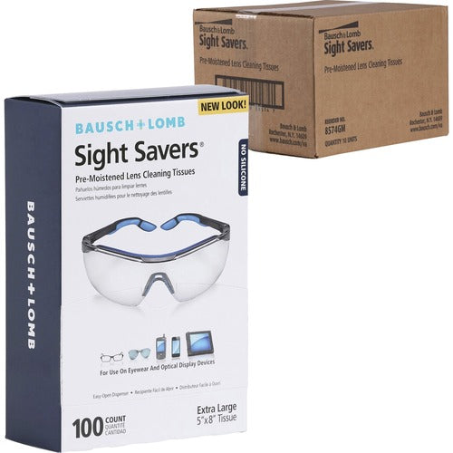 Bausch + Lomb Inc  Lens Cleaning Tissues,PreMoistened,5"x8",100/BX,2/BD,5BD/CT