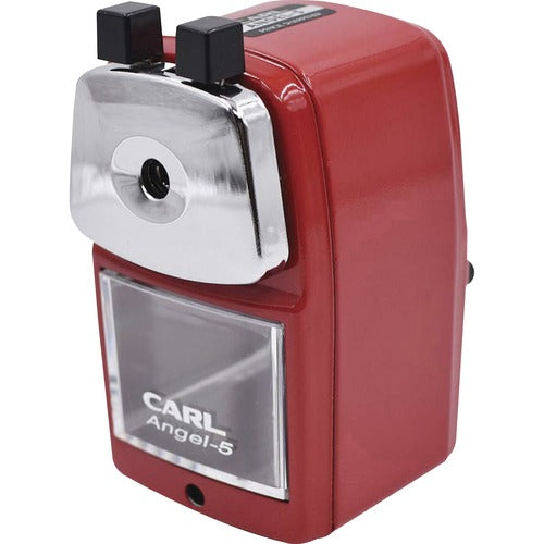 Carl Mfg  Pencil Sharpener, Auto Draw, 0.9mm/0.4mm, 2-3/4"x3"x5", RD