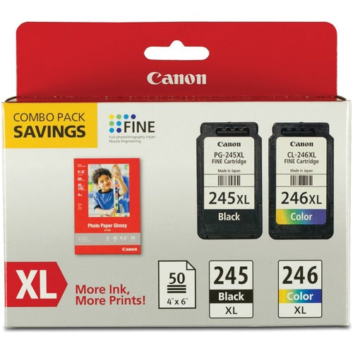 Canon  Ink Cartridges,XL Combo Pack,PG245/CL246,50Sht Photo Paper