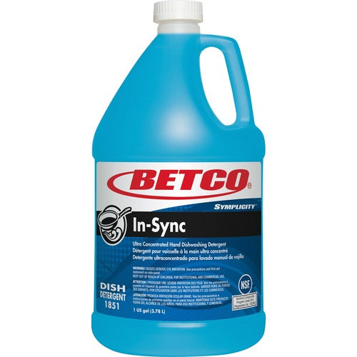Betco Corporation  Dishwashing Detergent, Manual, Liquid, 1Gal, Blue
