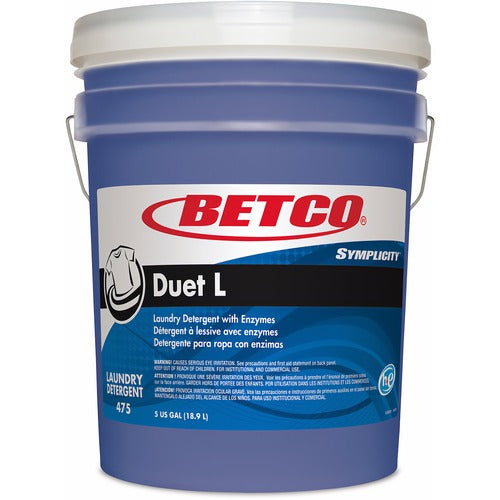 Betco Corporation  Laundry Detergent, Liquid, Concentrated, 5 Gal, Blue