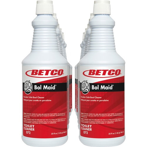 Betco Corporation  Toilet Bowl Cleaner, 9%HCL, RTU, 32oz, 12/CT, Aqua Blue