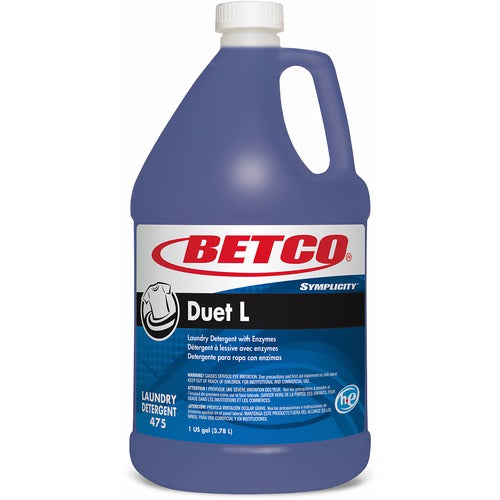 Betco Corporation  Laundry Detergent, Liquid, Concentrated, 1 Gal, 4/CT, Blue