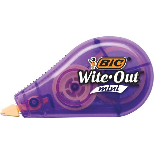 Bic  Correction Tape, Mini, 1/5"Wx314-2/5'L, 12/PK, White
