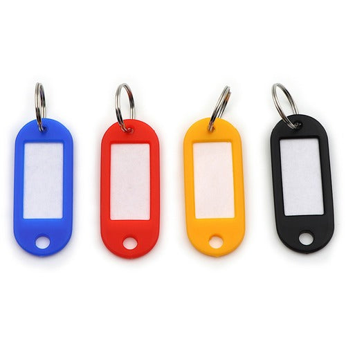 Carl Mfg  Key Tags, w/ Split Ring, 3"Wx3"H, 20/PK, Assorted