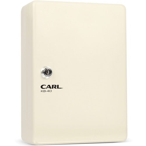 Carl Mfg  Key Cabinet, Security, 38 Key, 7"Wx10-3/10"Lx3-1/2"H, Ivory