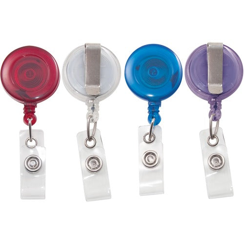 Advantus Corp.  ID Card Reel, Retractable, 1-1/4"Wx3/5"Lx3-1/4"H, 20/PK, AST