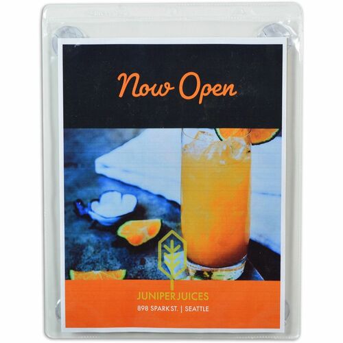 C-Line  Display Pocket, Suction Cup, 9"Wx12"H, 15/BX, Clear