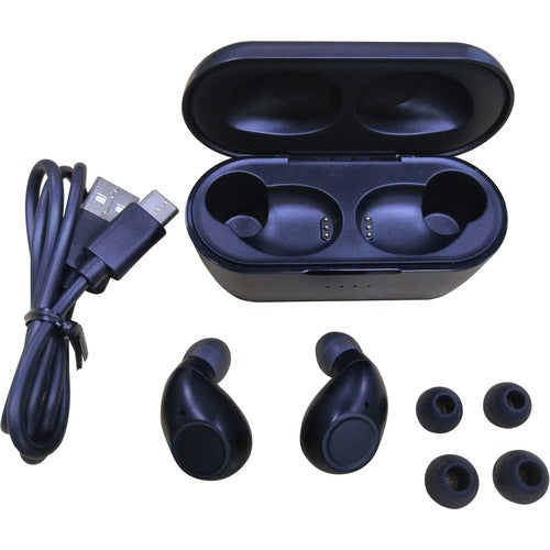 Compucessory  Earbuds, Bluetooth, 1-1/5"Wx2-4/5"Lx1-1/5"H, Black