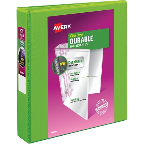 Avery  View Binder,Slant Ring,DuraHinge,1-1/2" Cap,6/CT,Green