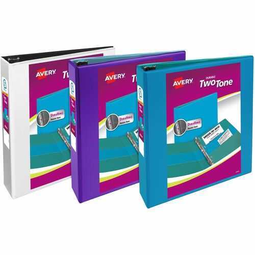 Avery  View Binder, 2-Tone, 2" Cap, f/8-1/2"x11" Sht, 6/CT, AST