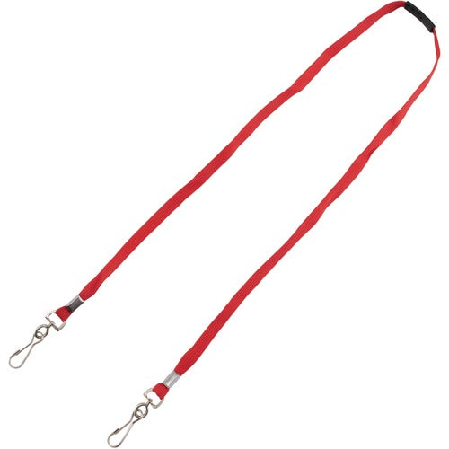 Advantus Corp.  Lanyard,Breakaway,w/J-hook Clips,f/Face Masks,30"L,10/PK,RD