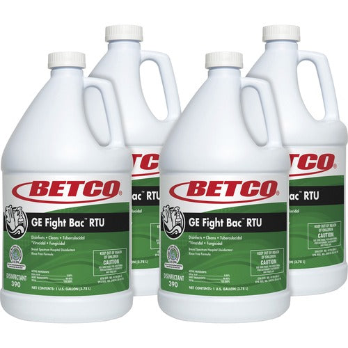 Betco Corporation  Disinfectant, Hospital-Grade, No Rinse, 1 Gal, 4/CT, Clear