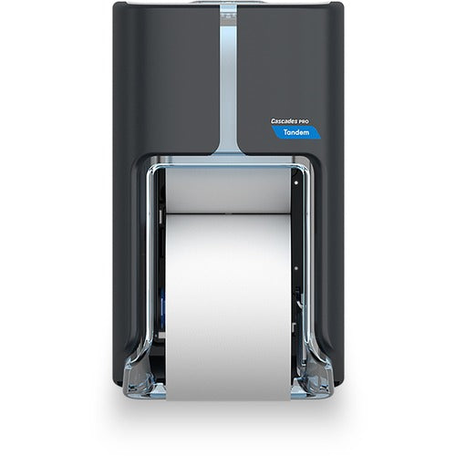 Cascades  Dispenser,f/2 Bathroom Tissue Rolls,Hi-Cap,6-3/5"x7"x12",GY