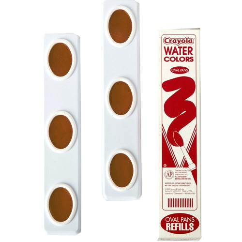 Crayola  Watercolor Paint Refills, 6 Pans, Brown