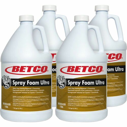Betco Corporation  Degreaser, Heavy-Duty, Conc, Foam, 1 Gal, 4/CT, Amber