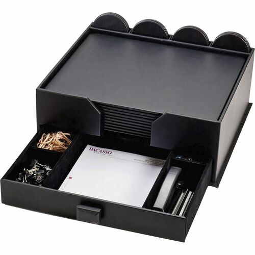 Dacasso  Conference Room Set,23 Pc,18-3/5"x17-1/10"x7-1/4",BK