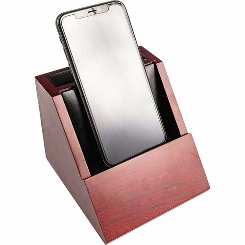 Dacasso  Cell Phone Holder,5-1/10"x4-3/5"x4",Rosewood/BK