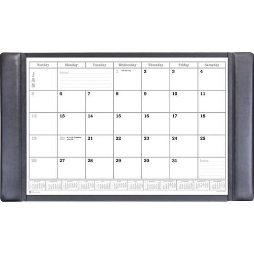 Dacasso  Desk Pad,w/ Calendar Insert,34"x20"x1/2",BK