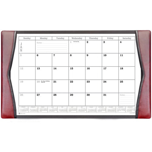 Dacasso  Desk Pad,w/ Calendar,Accent Trim,34"x20"x1/2",BN