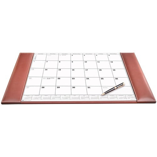 Dacasso  Desk Pad,w/ Calendar Insert,Rustic,25-1/2"x17-1/4"x1/2",BN