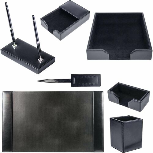 Dacasso  Desk Set,7 Pc,30"x18"x4",BK
