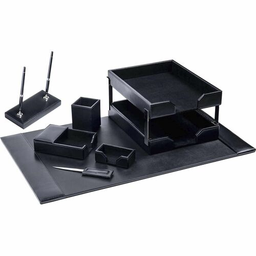 Dacasso  Desk Set,9 Pc,30"x18"x4",BK