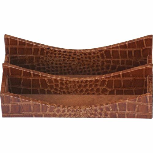 Dacasso  Letter Holder,Cognac,5"x10-1/2"x3-4/5",BN