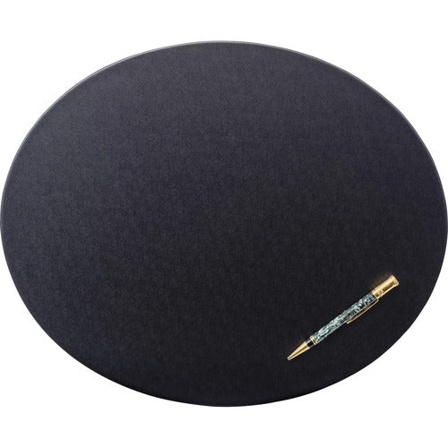 Dacasso  Conference Pad,Oval,17"x14"x1/4",BK