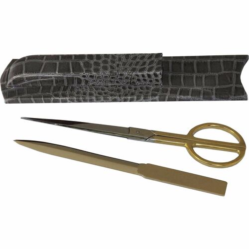 Dacasso  Library Set,Brass,11-1/4"x2-3/4"x1-1/10",GY