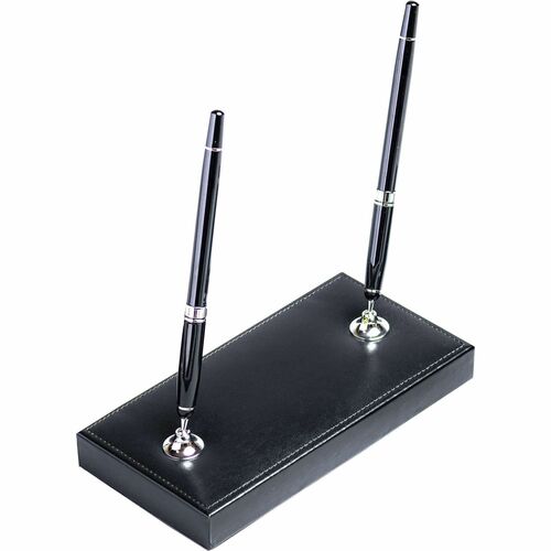 Dacasso  Pen Stand,Double,4"x8-1/10"x1-1/2",BK