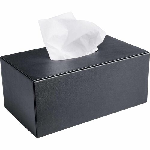 Dacasso  Tissue Box Cover,9-3/5"x5-2/5"x4-1/10",BK
