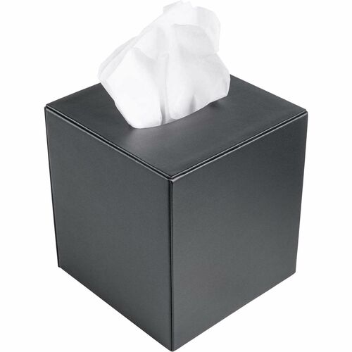 Dacasso  Tissue Box Cover,9-3/5"x5-2/5"x4-1/10",BK