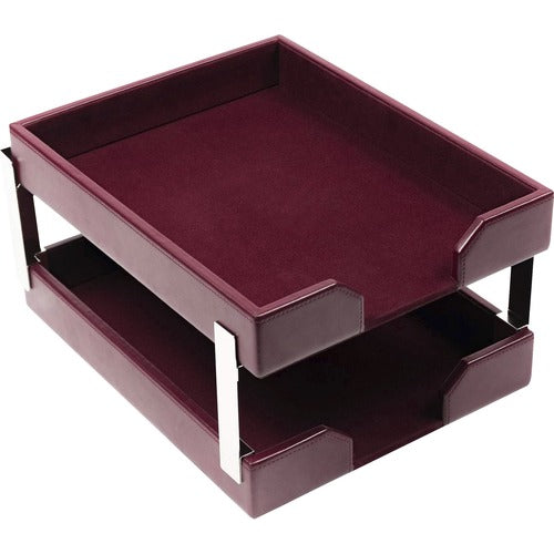 Dacasso  Letter Trays,Silver Posts,13-1/2"x10-1/2"x7-1/4",BY