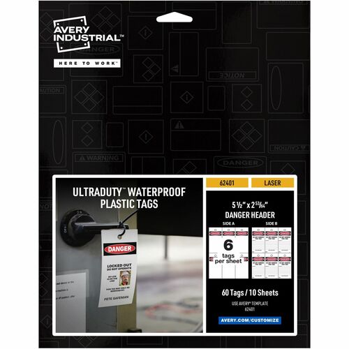 Avery  Safety Tags,DANGER,5-1/2"x2-13/14",60/PK,MI