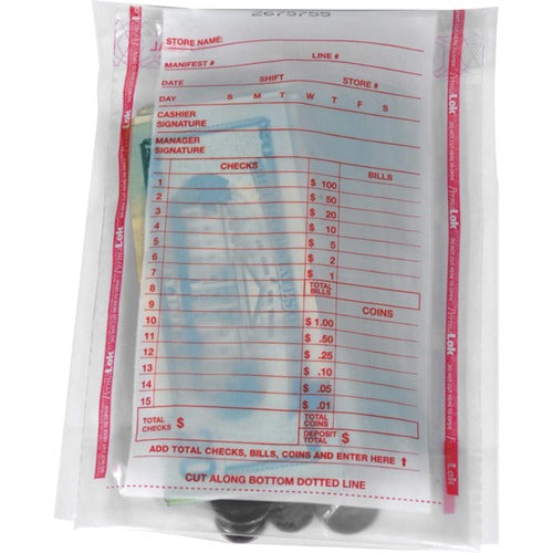 ControlTek  Bag,f/Till/Transmit,3"Exp,5-3/4"x8-3/4",1000/CT,CL