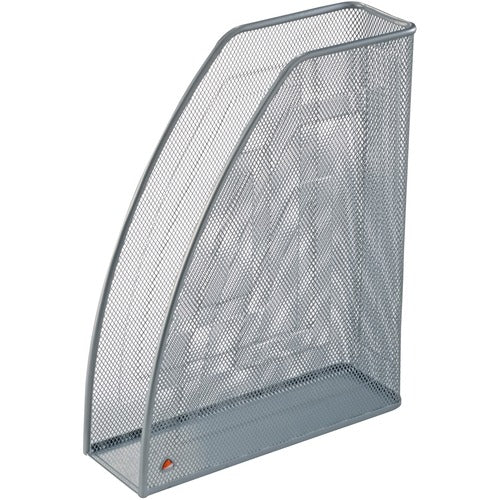 Alba, Inc  Magazine Holder,Metal Mesh,10.2"x3.15"x13.18",Gray