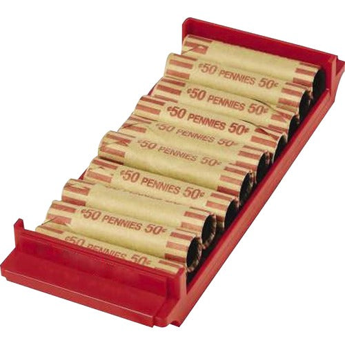 ControlTek  Coin Tray,Pennies,$5 Cap,9-1/2"x3-3/4"x1-3/8",2/PK,RD