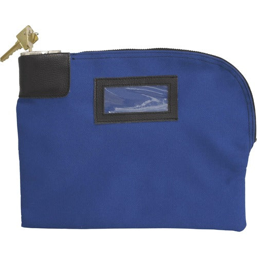 ControlTek  Bag,7-Pin,Locking,w/Zipper,Canvas,8-1/2"x11",Royal Blue