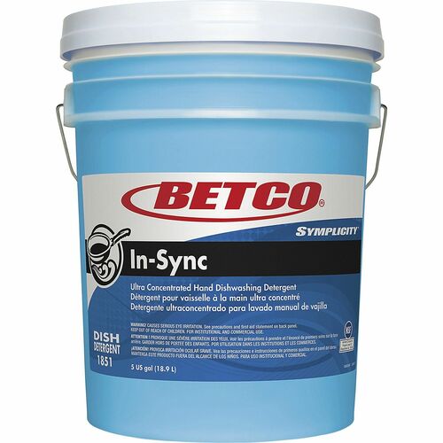 Betco Corporation  Dishwashing Detergent, Manual, Liquid, 5 Gal Pail, Blue